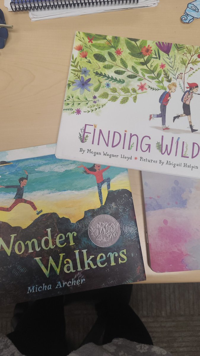 MrsSalleeJBS's tweet photo. I absolutely love the feel of a new book. Add in that they're about nature and I'm sold! #EarthDayEveryDay #BookLove #FindingWild #WonderWalkers https://t.co/KhPONOBCkA