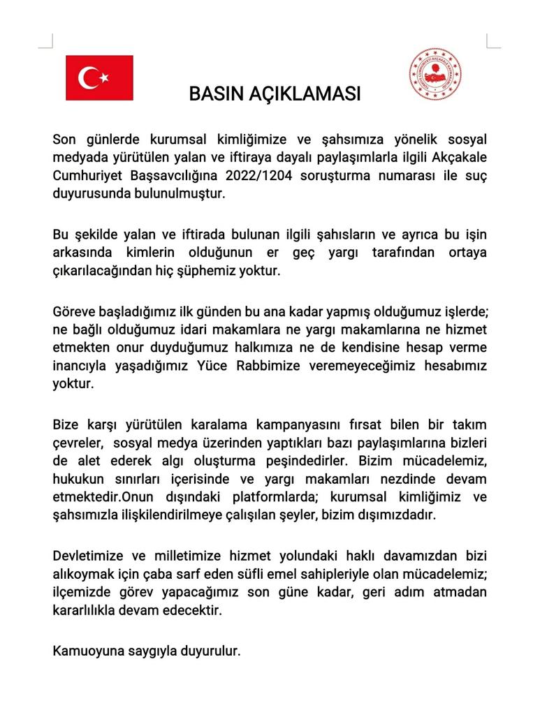 Akçakale Kaymakamlığı (@akcakalegovtr) on Twitter photo 