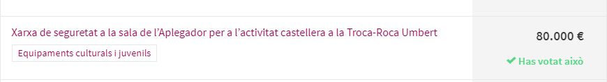 A la pinya dels castells hi ha lloc per tothom. Per fer-los ben grossos, a partir d'avui demanem el vot dels veïns i veïnes de Granollers per tal de fer realitat la xarxa de seguretat per a l'Aplegador, que ens permetrà assajar amb més garanties i créixer com a colla. #XicaXic
