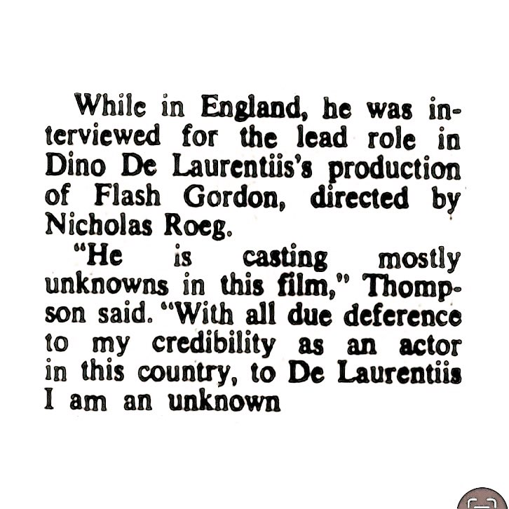OzKitsch's tweet photo. Iconic Australian actor Jack Thompson auditioned for the role of Flash Gordon, 1978
#flash #ahah #hellsaveeveryoneofus https://t.co/X5BowU7mSE