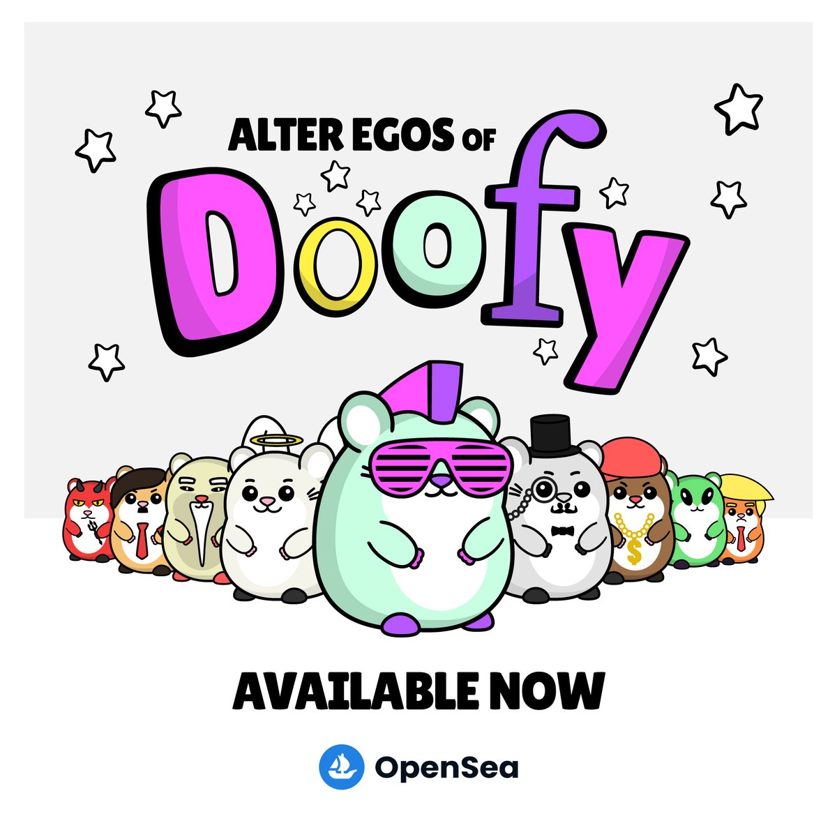 DoofyTheHamster's tweet photo. My very own NFT-project is now live on @opensea #NFT #NFTs #NFTCommunity #NFTdrops #nftart #art #doofy https://t.co/Q0GodZrKSC https://t.co/DPfvlS7GDo
