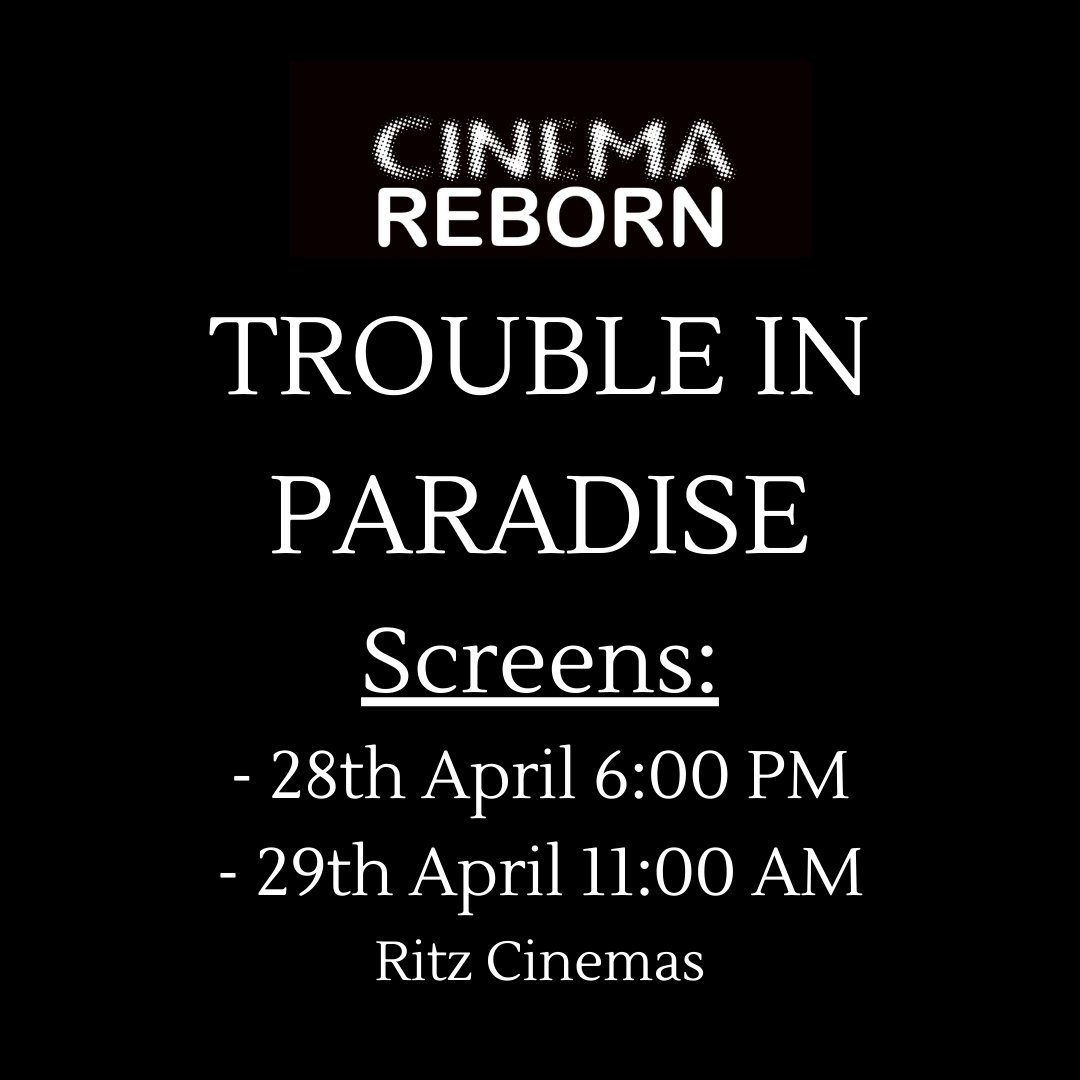 Catch Ernst Lubitsch’s sophisticated, jewel-thief romantic comedy Trouble in Paradise (1932) at this year’s festival!  
6:00 PM THURS APRIL 28TH// 11:00 AM FRI APRIL 29TH  Randwick Ritz <a href="/randwickritz/">Ritz Cinemas</a> 
Tickets in bio and at cinemareborn.org.au
#sydneyfilmfestival #filmfestival