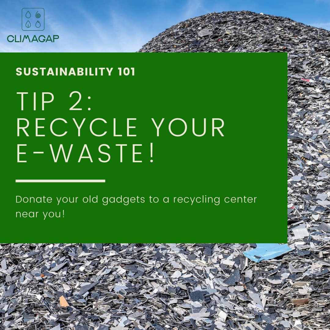 climagap's tweet photo. Finding out how best to recycle your e-waste is often just a quick google away!
#climagap #startyourjourney #SMEs #carbonneutral #sustainability #corporatesustainability https://t.co/k7JGRGJMUx