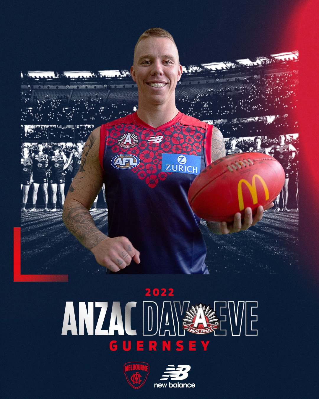 Melbourne Demons on Twitter "Our 2022 ANZAC Day Eve guernsey is here. The jumper features a