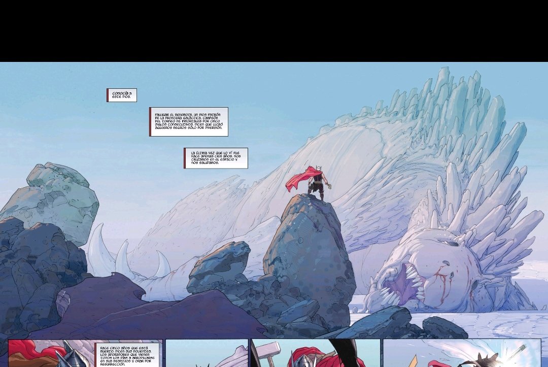 meronidas82's tweet photo. @StripMarvel No t has leído Thor Vol.1 "El carnicero de dioses" de J. Aaron, pero lo recomiendas como lectura obligada. Todo el q lo haya leído reconoce la imagen. Tú no lo hiciste en tu reacción. Nada más que añadir.... https://t.co/AVgJ4bfZwq
