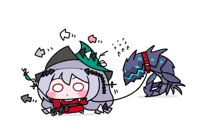 今日の濁心ちゃんはお供付き✨
#アークナイツ #明日方舟 #Arknights 