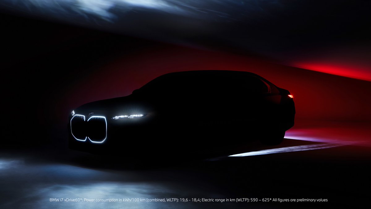 BMWGroup's tweet photo. Hidden in shadow, about to step into the light. Just one day left until THE NEW i7 will make its official debut 👀. Are you ready? #BWMGroup #BMW #THE7 #THEi7 https://t.co/DxC7AXkXcH