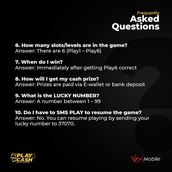 ViBMobileLs's tweet photo. 📌 FAQs about Play4Cash.
Remember, you can contact us here or on WhatsApp📱for more info. 
#play4cash https://t.co/6GDX5b8Upm