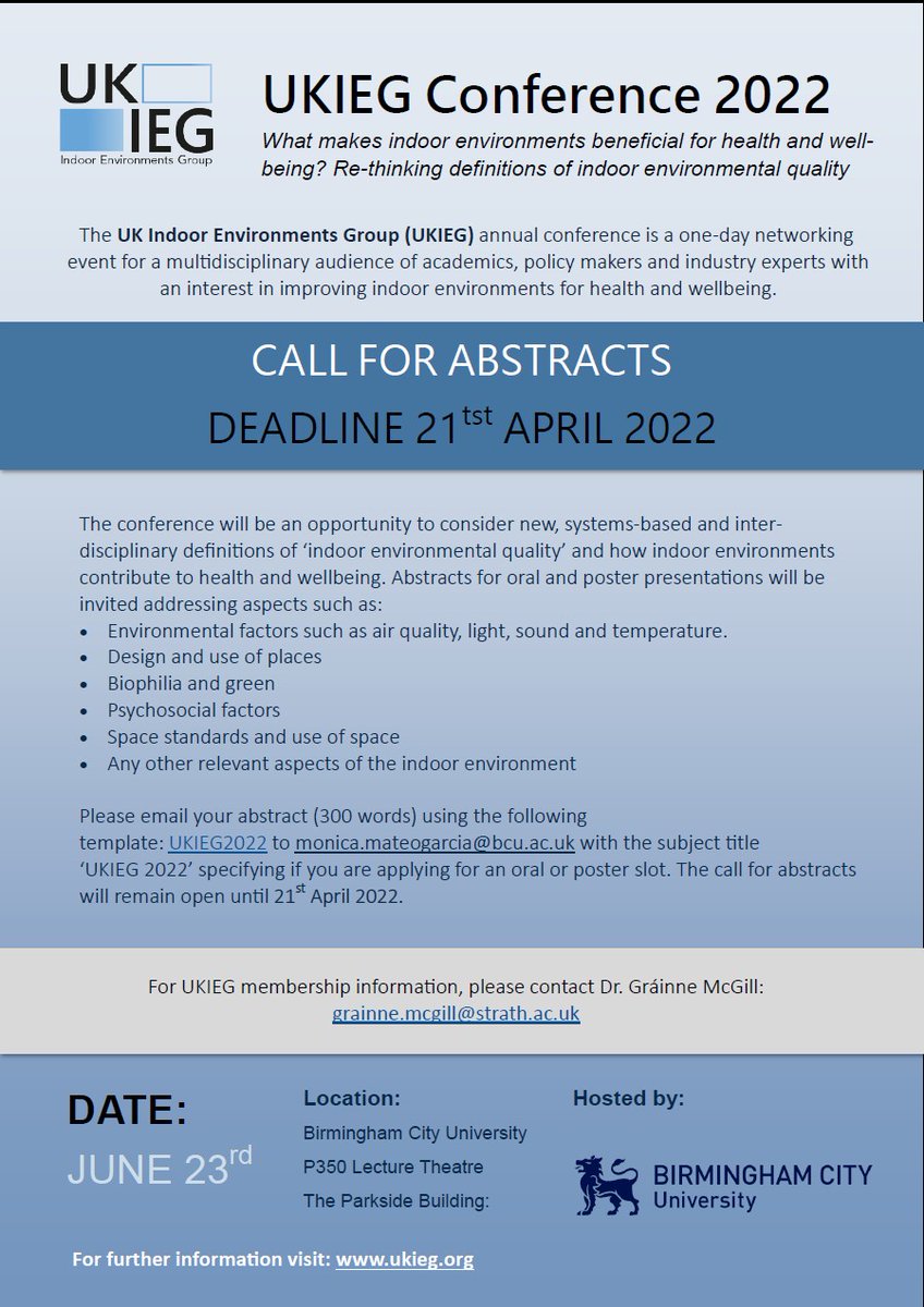 We have extended the deadline for abstracts for our annual conference!