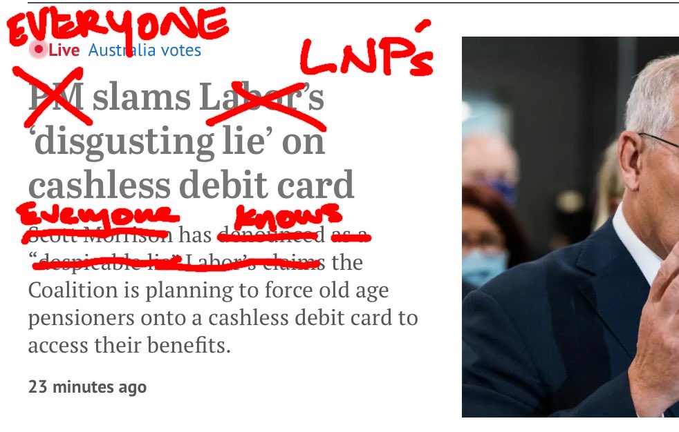 Fixed it. Unfortunately, I’ve had to do this a lot lately. #ausvotes #auspol #CashlessDebitCard
