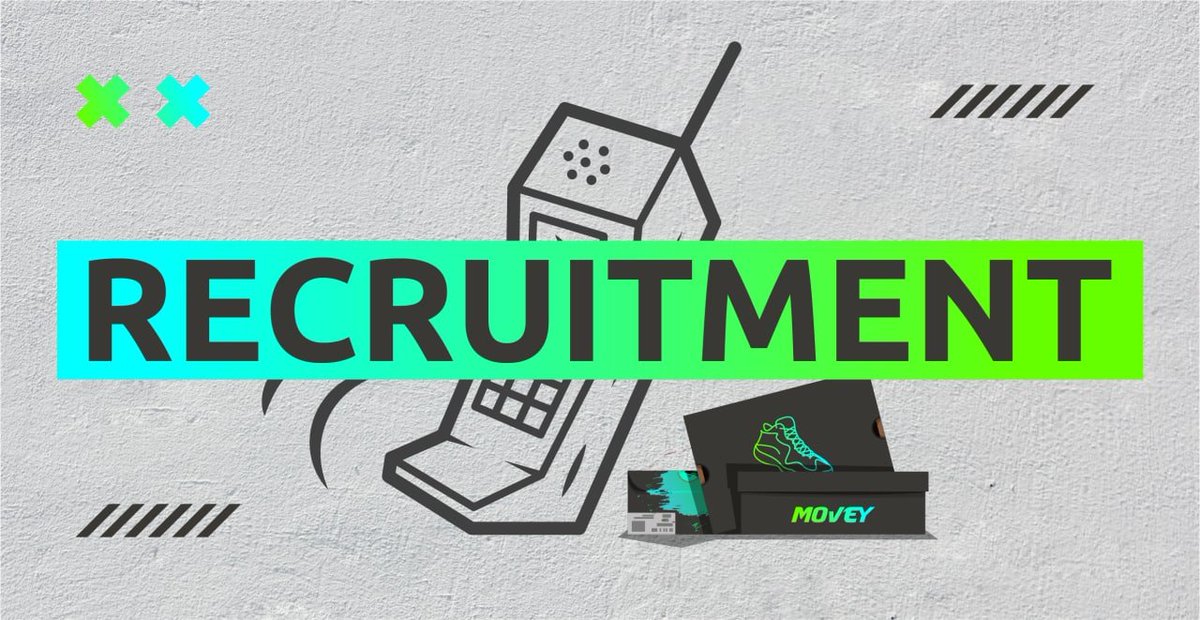 $MOVEY RECRUITMENT
We are looking for suitable applicants from all around the world to become mods / CMs and help create communities in a variety of nations.
Applicants that successfully complete the registration procedure will receive benefits. 
#MoveToEarn #move2earn