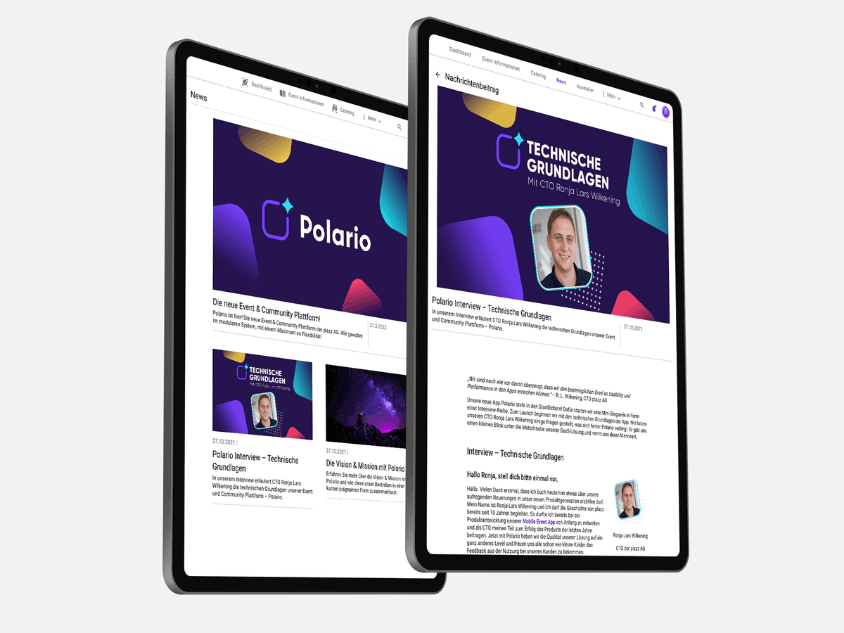 plazz_AG's tweet photo. 📲 #POLARIO #FEATURES IM FOKUS: #News  📰 Mit dem #News #Feature informieren Sie schnell und zielgenau verschiedene Personengruppen über eine Vielzahl von Themengebieten. https://t.co/ikOBOHtTFU https://t.co/7BxQdxNdEo