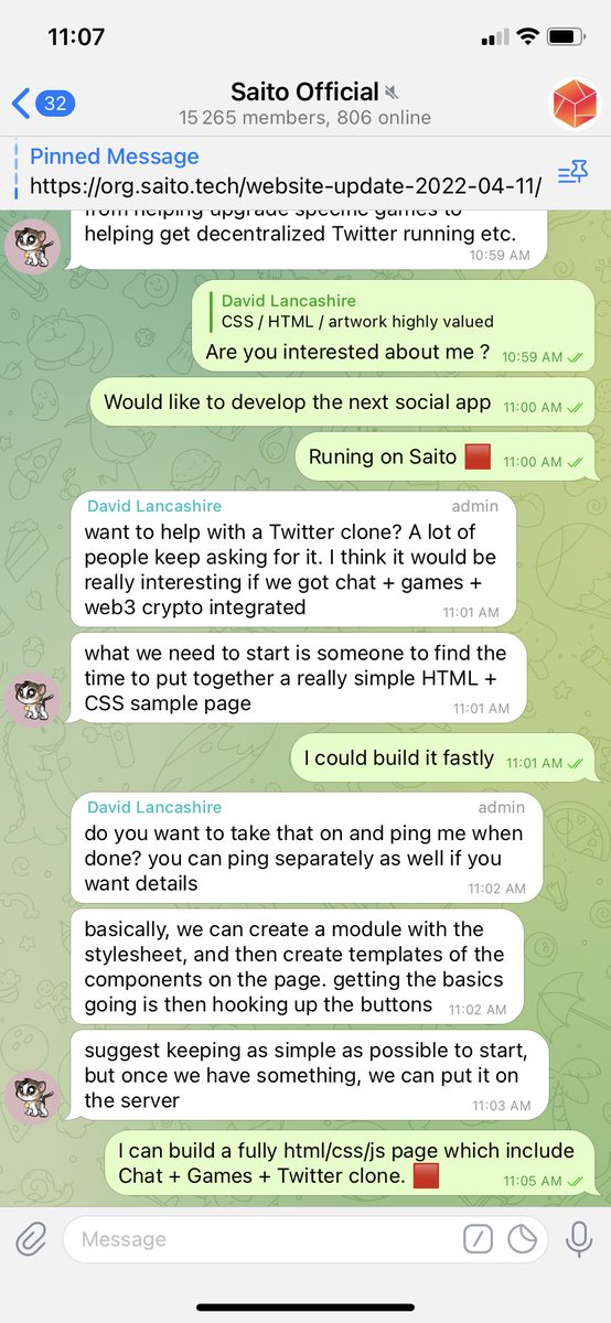 I’m going to build the template of the next $Saito Social Plateform. 🟥 
Feel free to DM your tips/contributions.
I will open a GitHub soon.