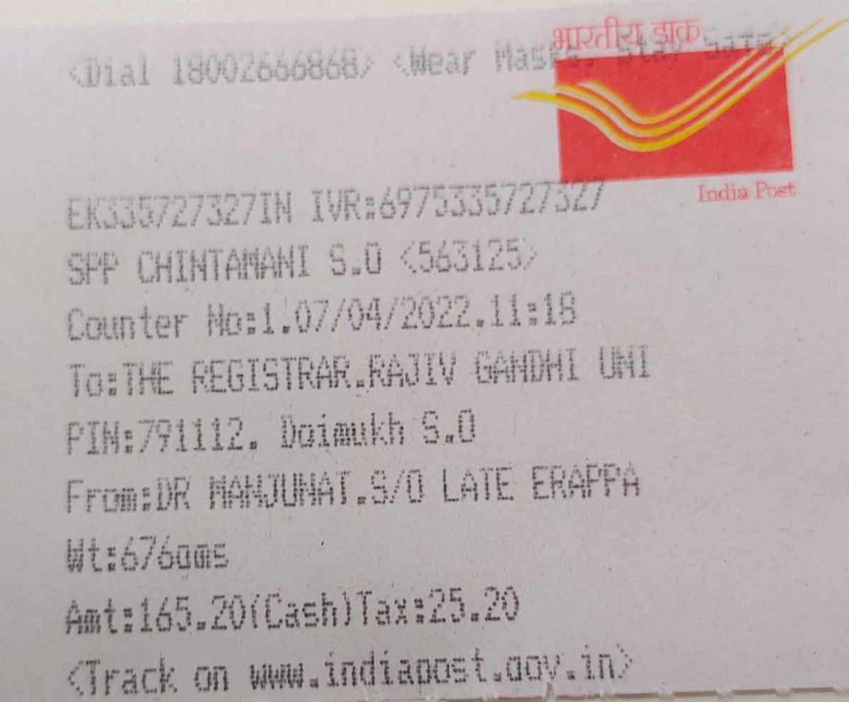 manjunathplpath's tweet photo. @IndiaPostOffice @speedpostdandi
Speed post booked on 7th April but till date, it is not delivered to the destination. Status is showing, the item dispatched...tats it from 4 days...plz clarify it... https://t.co/X3r0w1MGA3
