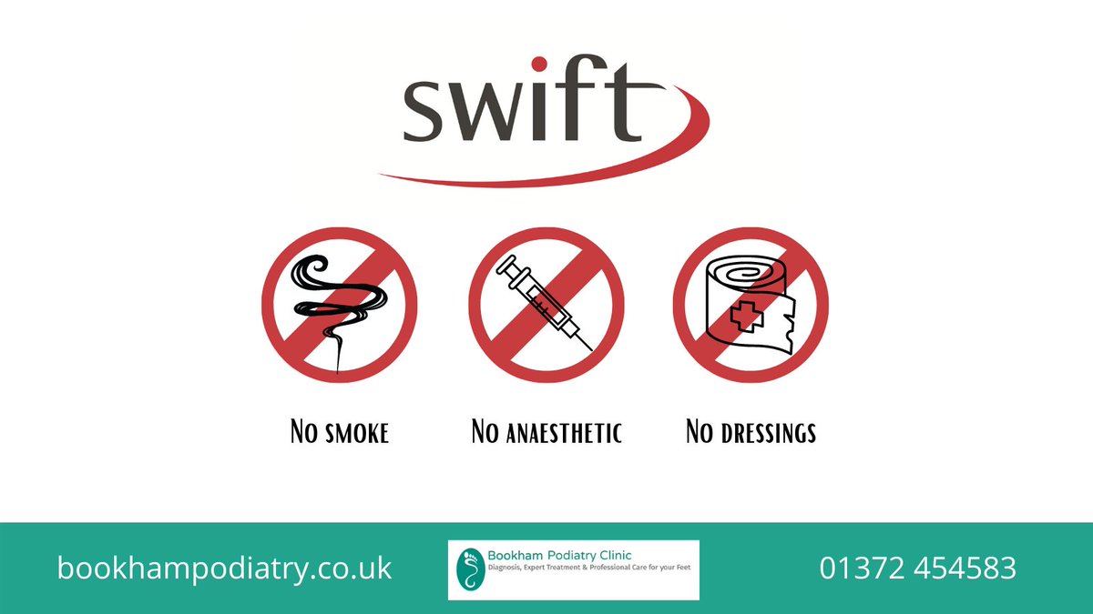 SWIFT treatment for verruca's is a breakthrough microwave treatment which we offer at our Bookham based clinic. You can find out all you need to know at treatwithswift.com/global/for-pat… or of course you can give us a call to discuss this treatment option with you.