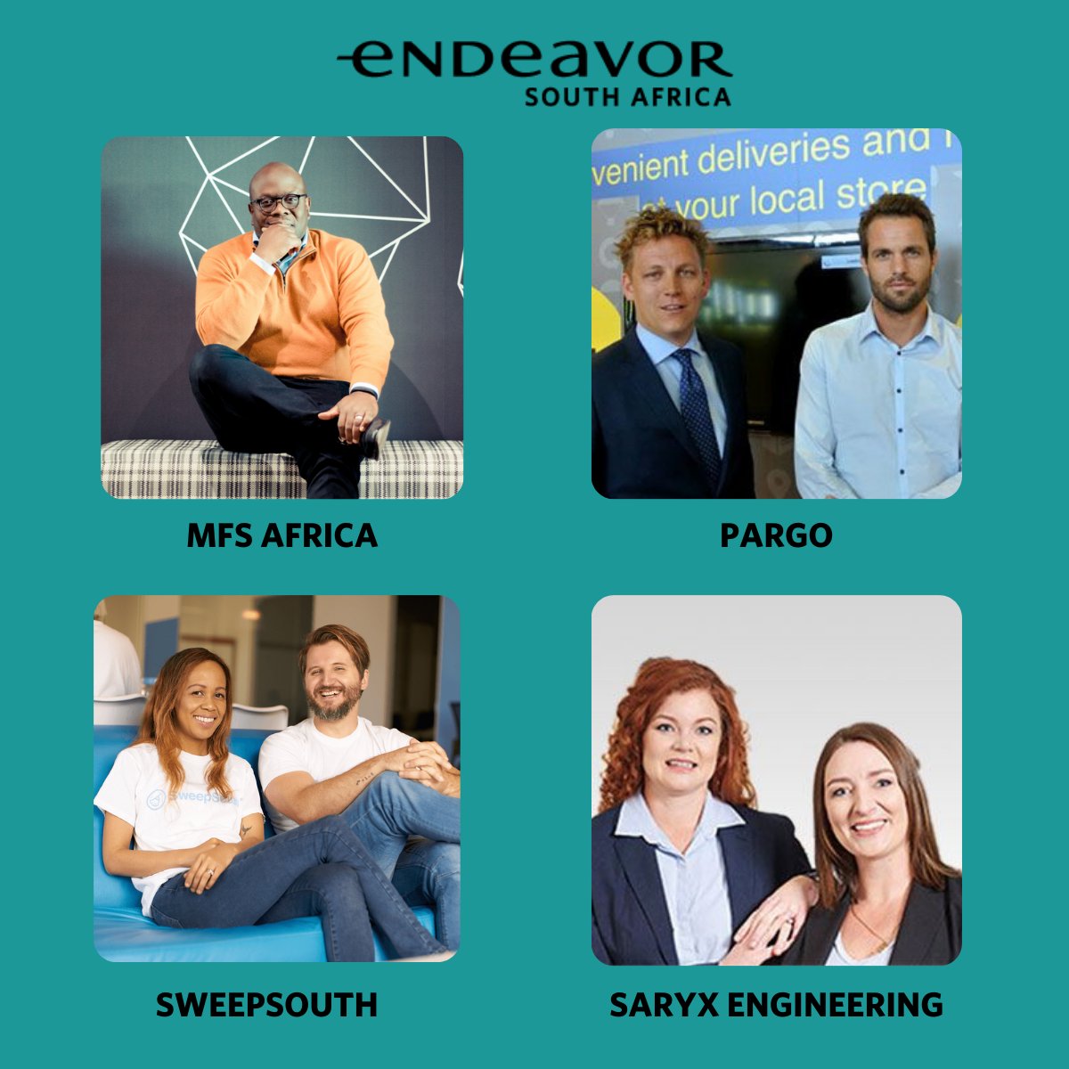Endeavor SouthAfrica (@endeavorsa) on Twitter photo Being a value-adding part of the SA business ecosystem is one of our prime focuses.
Click bit.ly/3LAmItT for the Endeavor SA Impact Report 2017 - 2021 #pargo #sweepsouth #saryxengineering #mfsafrica <a href="/SweepSouthSA/">Sweepsouth</a> <a href="/mfsafrica/">mfs-africa.com</a> Being a value-adding part of the SA business ecosystem is one of our prime focuses.
Click bit.ly/3LAmItT for the Endeavor SA Impact Report 2017 - 2021 #pargo #sweepsouth #saryxengineering #mfsafrica <a href="/SweepSouthSA/">Sweepsouth</a> <a href="/mfsafrica/">mfs-africa.com</a>