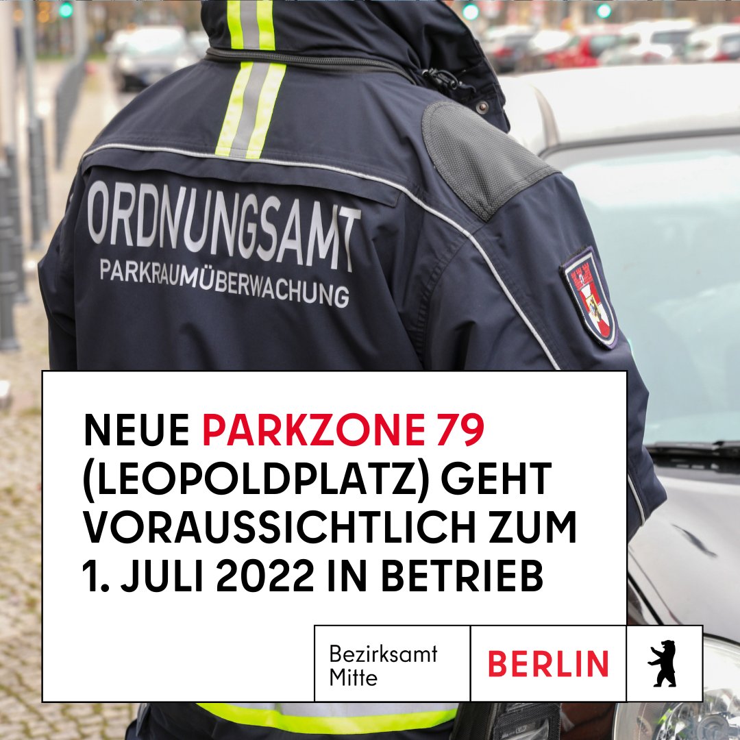 BA_Mitte_Berlin's tweet photo. Die #Parkzone 79 (Leopoldplatz) geht voraussichtlich zum 1. Juli 2022 in Betrieb – einen #Video-Infoabend dazu bietet der Bezirk am 2. Mai um 18 Uhr an: https://t.co/VRUf4Rojdt
Weitere Infos➡️https://t.co/iqFWy7Vlp6 https://t.co/iYCJfzPzNP