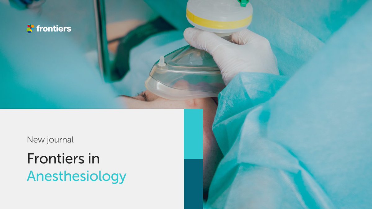 Proud to join <a href="/FrontiersIn/">Frontiers</a> Anesthesiology as Associate Editor. With an amazing editorial team, this new journal will help shape the future of anesthesiology. Find out more: frontiersin.org/journals/anest…