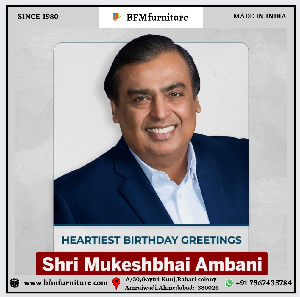 Happy Birthday Mukesh Ambani   