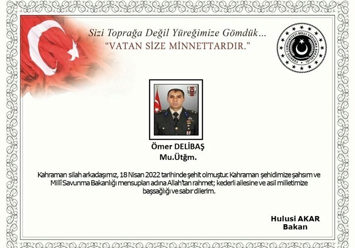 SehitBulent's tweet photo. Allah şehadetini kabul eylesin. #PenceKilitOperasyonu https://t.co/ilbiQQd1NZ