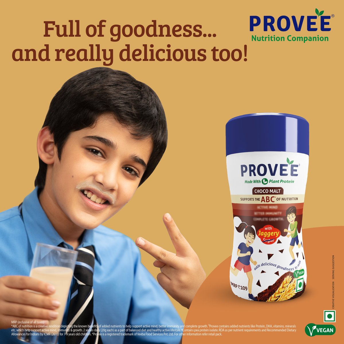 Provee_in's tweet photo. At #Provee, our endeavor is to give children the best of both worlds- Taste and #Nutrition
#ChildNutrition #moms #children #healthfoordrink #plantprotein #jaggery #active #Growth https://t.co/knuxrMNOtp