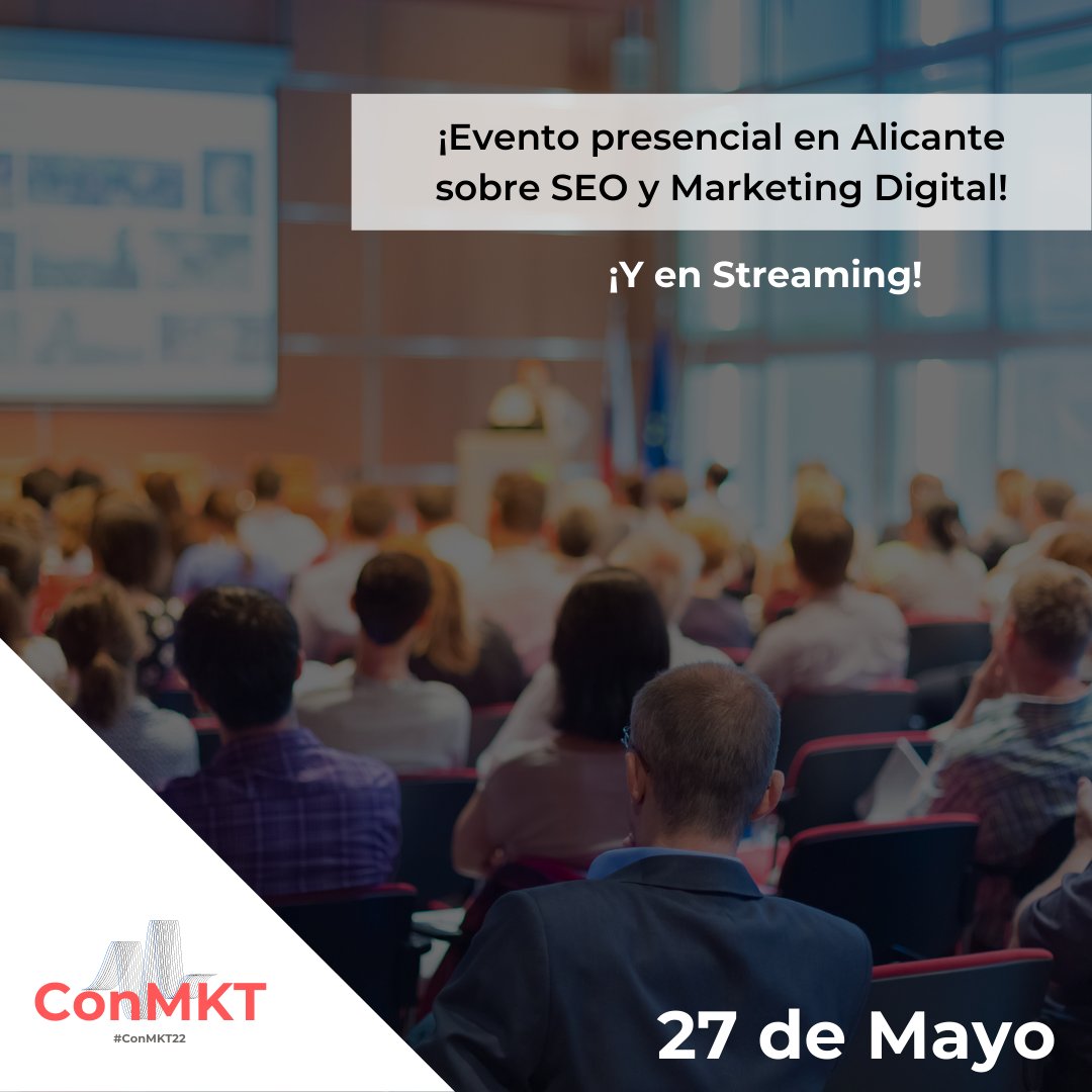 ¡Por fin podemos anunciarlo! 

El próximo 27 de mayo tenemos una cita en Alicante y en Streaming con para disfrutar de #ConMKT22 

📌Charlas, Networking, cervezas, mesa redonda... 

¡Registro necesario por limitación de aforo!

seoforceagency.com/evento-conmkt/