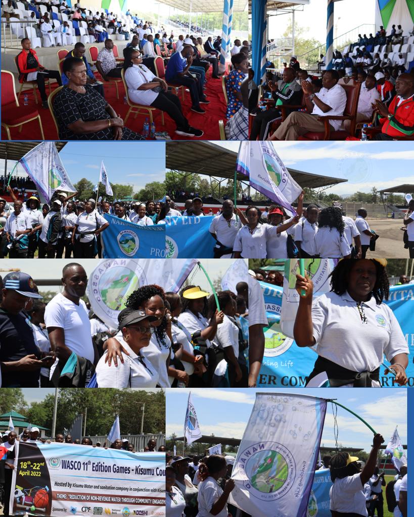 NakuruWater's tweet photo. #TeamKubwa @NakuruWater representing at the 11th Edition @WascoKenya Games Opening Ceremony in Kisumu County. Kudos Team NAWASSCO. Wishing you all the best as you continue to play and bond with other utilities. #EnrichingLife #TeamNo1
#Wasco2022 with @smart_people_ke https://t.co/Q1vfvixl4l