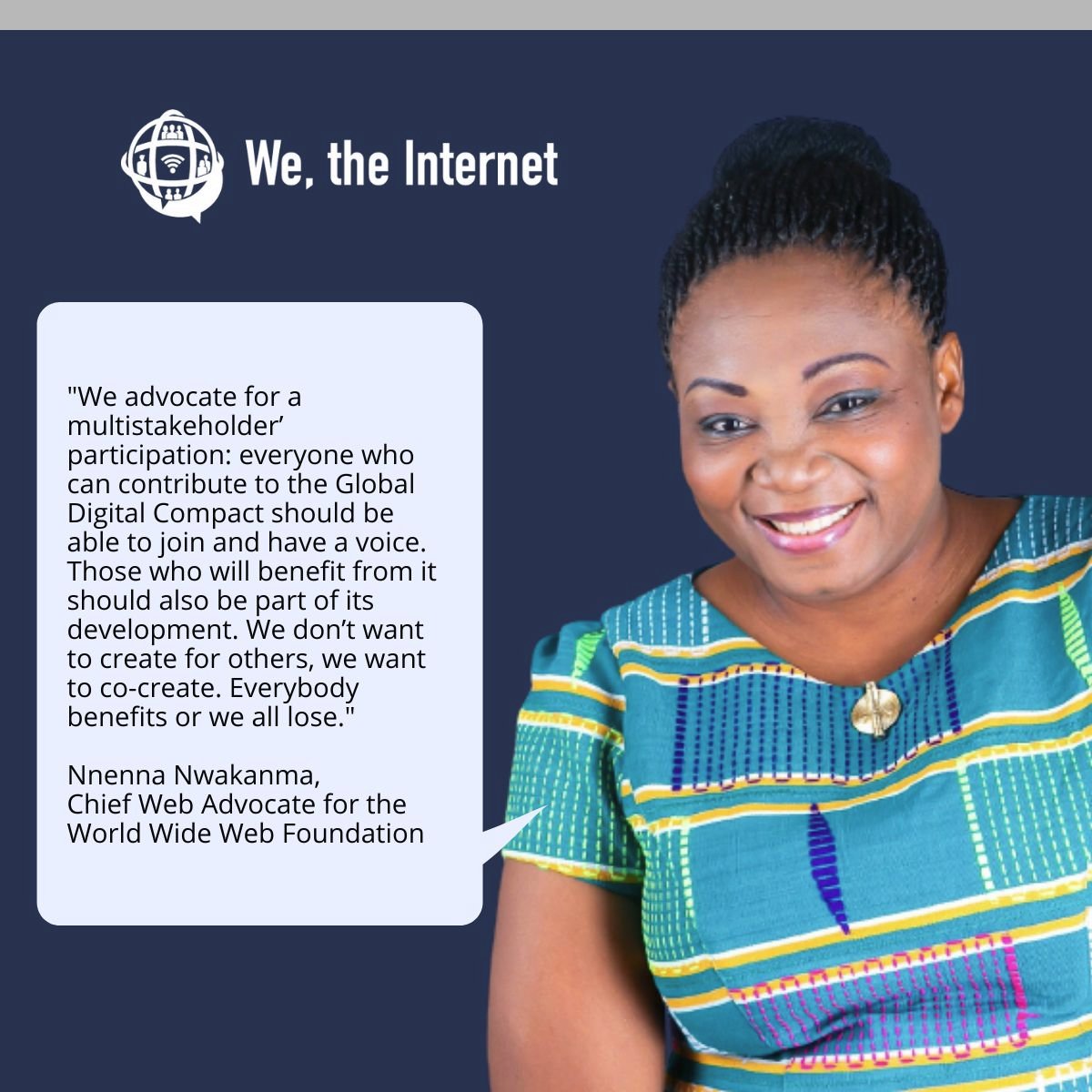 nnenna's tweet photo. Beginning May, in Accra, Ghana @webfoundation will literally take on the world, as we host consultations with citizens towards the #GlobalDigitalCompact. Join us, or other partners towards a #DigitalCooperation that we can all own.
#ForEveryone #WebWeWant https://t.co/wejkeTU524