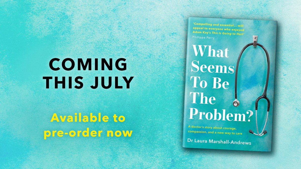 HQstories's tweet photo. We're thrilled to share the cover for @drLMA17's powerful and timely memoir #WhatSeemsToBeTheProblem
Award-winning GP, Dr Laura Marshall-Andrews, shares her experience as a GP, and how she came to provide a new, holistic way to care for her patients.
https://t.co/xiWefRELcK https://t.co/BO1ymEJKqp