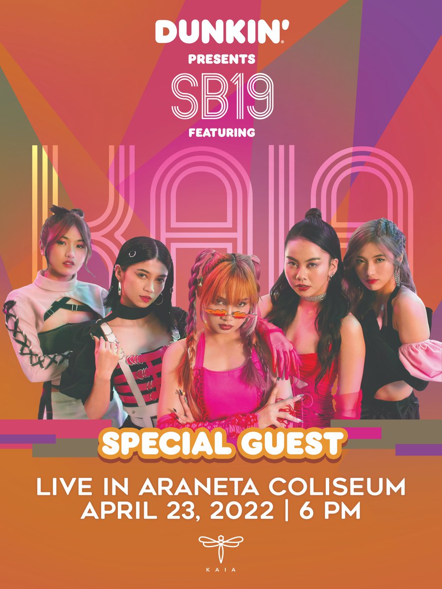 KAIAOfficialPH's tweet photo. [KAIA is Here]

#KAIA will be at @dunkinph presents ‘SB19 LIVE in Araneta’ to perform their debut single 'BLAH BLAH'!

04.23.22
6 PM PHT
❣️

🎟 Tickets available at https://t.co/F01jyw7XpO or https://t.co/xWHh647wWp

See you there ZAIA!

KAIA AT SB19LIVEINARANETA
#BLAHBLAHbyKAIA https://t.co/aYWS1GBl17