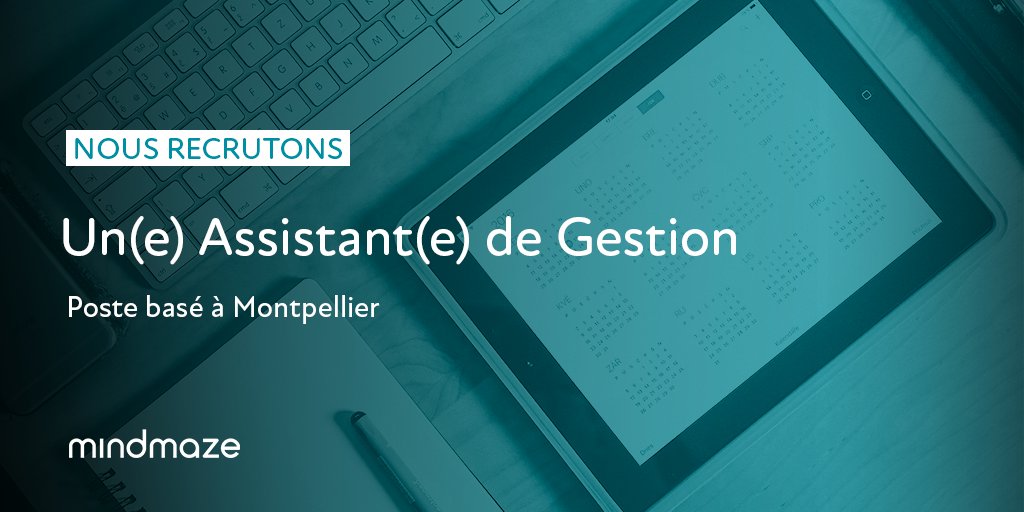 MindMazeFrance's tweet photo. Chez MindMaze France, nous nous engageons à soutenir le développement des talents de demain dans le domaine de la neurothérapie numérique. Nous recrutons actuellement un poste d'assistant(e) de gestion pour rejoindre notre équipe à Montpellier.

https://t.co/1u0Rl5xLpy https://t.co/L8G2xwkvKY