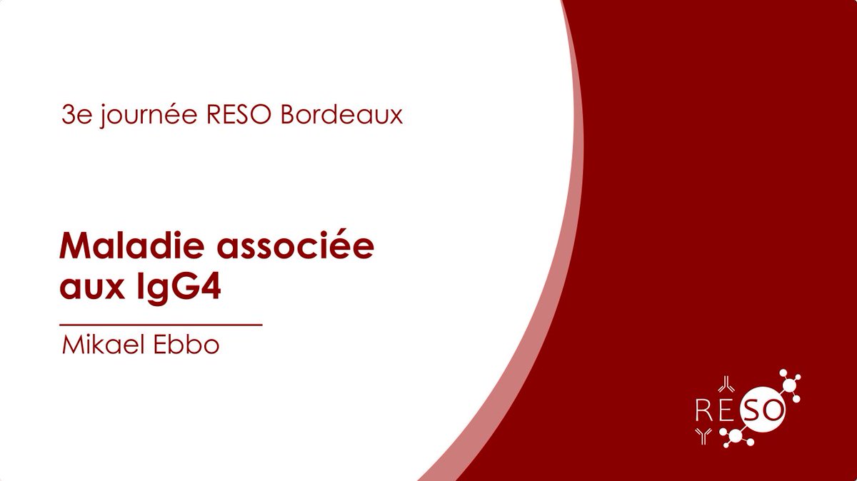 RESOBordeaux's tweet photo. ❓La maladie associée aux IgG4 : comment la diagnostiquer ? Est-ce qu'il y a une MAG4 ou des phénotypes MAG4 ? Comment la traiter ? Quelles perspectives ?

💡Trouvez toutes les réponses ici https://t.co/ILkBqVx8PX 
Présentation du Pr Mikael EBBO de l'@aphm_actu   

#IgG4 #MAG4 https://t.co/1bMNx5KxAn