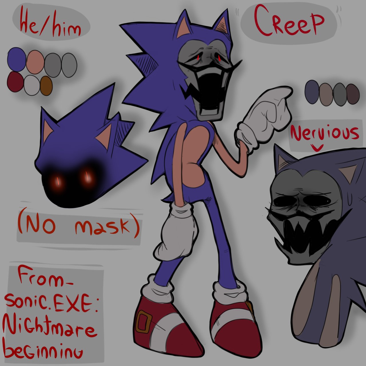 A dead user 💀 on X: Majin sonic/creep Sonic.exe: nightmare