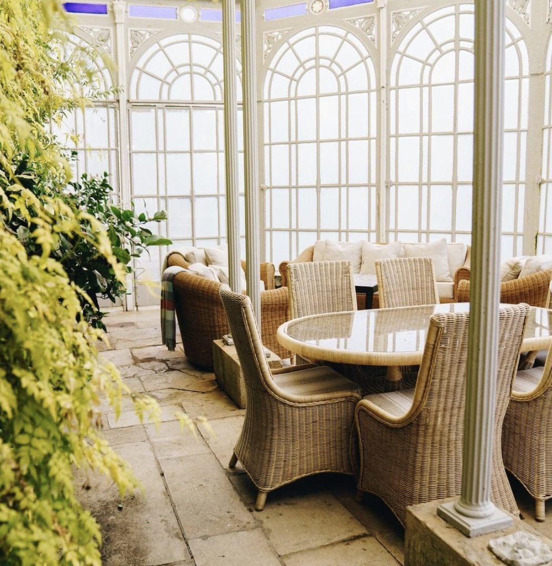 The Orangery looking citrus-fresh, bathed in morning light 🍋This room makes the perfect setting for your wedding meal or event with lemon and lime trees adorning the walls.
.
📷 by  @matteamckinnon 
.
