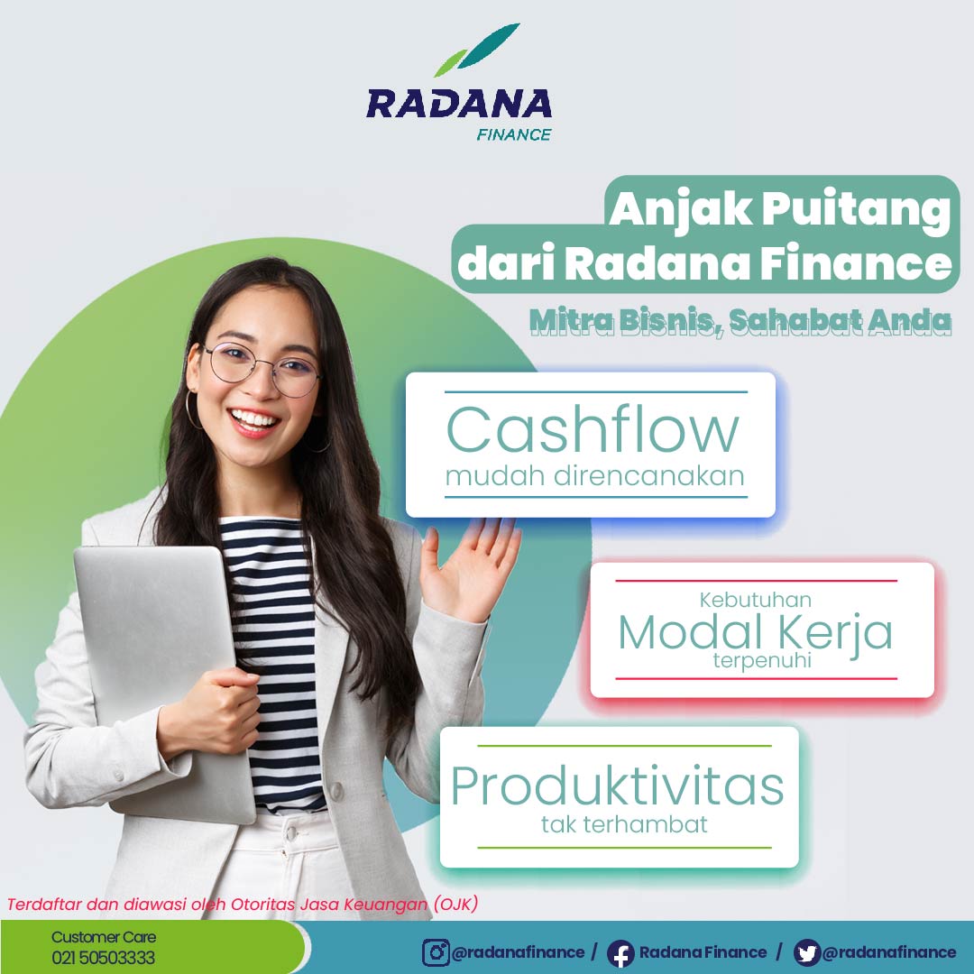 RadanaFinance's tweet photo. Putaran modal bisnis Anda Lancar,
hambatan pun enggan datang..
Bersiap untuk berekspansi bisnis bersama mitra unggulan Anda, Radana Finance yang sudah dipercaya lebih dari 50 tahun di bidang Financing.

Percayakan Radana pada setiap Langkah perkembangan bisnis Anda. https://t.co/gU0oqMGqbM