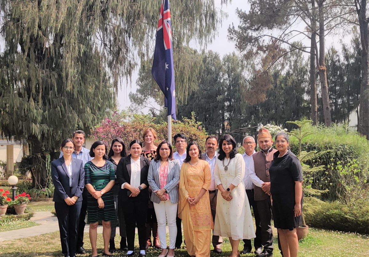 AusAmbNP's tweet photo. Great to share ideas with 🇦🇺 alumni who have completed @ACIARAustralia research programs. There’s a lot of scope for innovation in agriculture, forestry, livelihoods and food security when we join forces 🇦🇺🇳🇵. https://t.co/7RZJ76PAPh