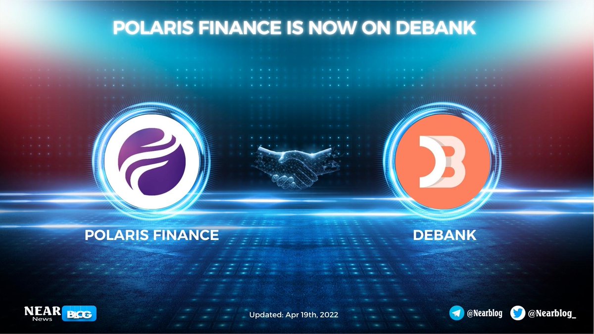 WalkyrienVC's tweet image. 🥳 @PolarisFinance_ is now on @DeBankDeFi

#PolarisFinance&apos;s portfolio is now tracked on #Debank🤩

Check out:
💠 debank.com/projects/auror…

#Nearblog #NEAR $POLAR #Debank