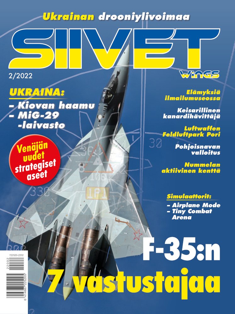 siivetwings's tweet photo. Uusi Siivet ilmestyy huomenna! 64 sivun kuvitettu tietopaketti. #turpo #F35 #Ukraina #MiG29 #droonit #Bayraktar #Ilmailuhistoria #siviiliilmailu #sotilasilmailu #simulaattorit #ohjukset #hävittäjät #hxhanke https://t.co/ybCcNgVNlj