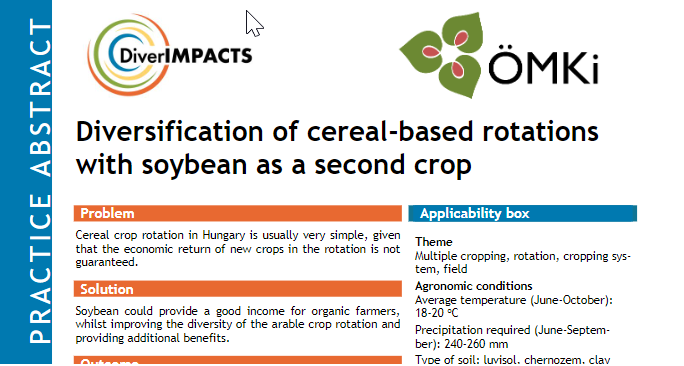 DiverIMPACTS's tweet photo. Diversification of cereal-based rotations with soybean as a 2nd crop? - Find out more with this @DiverIMPACTS Practice abstract
📄 Download here: https://t.co/CJpSEBFi2H
#multiplecropping #cropdiversification #croppingsystem #croprotation #DiverIMPACTSPA https://t.co/5IShbJugjq