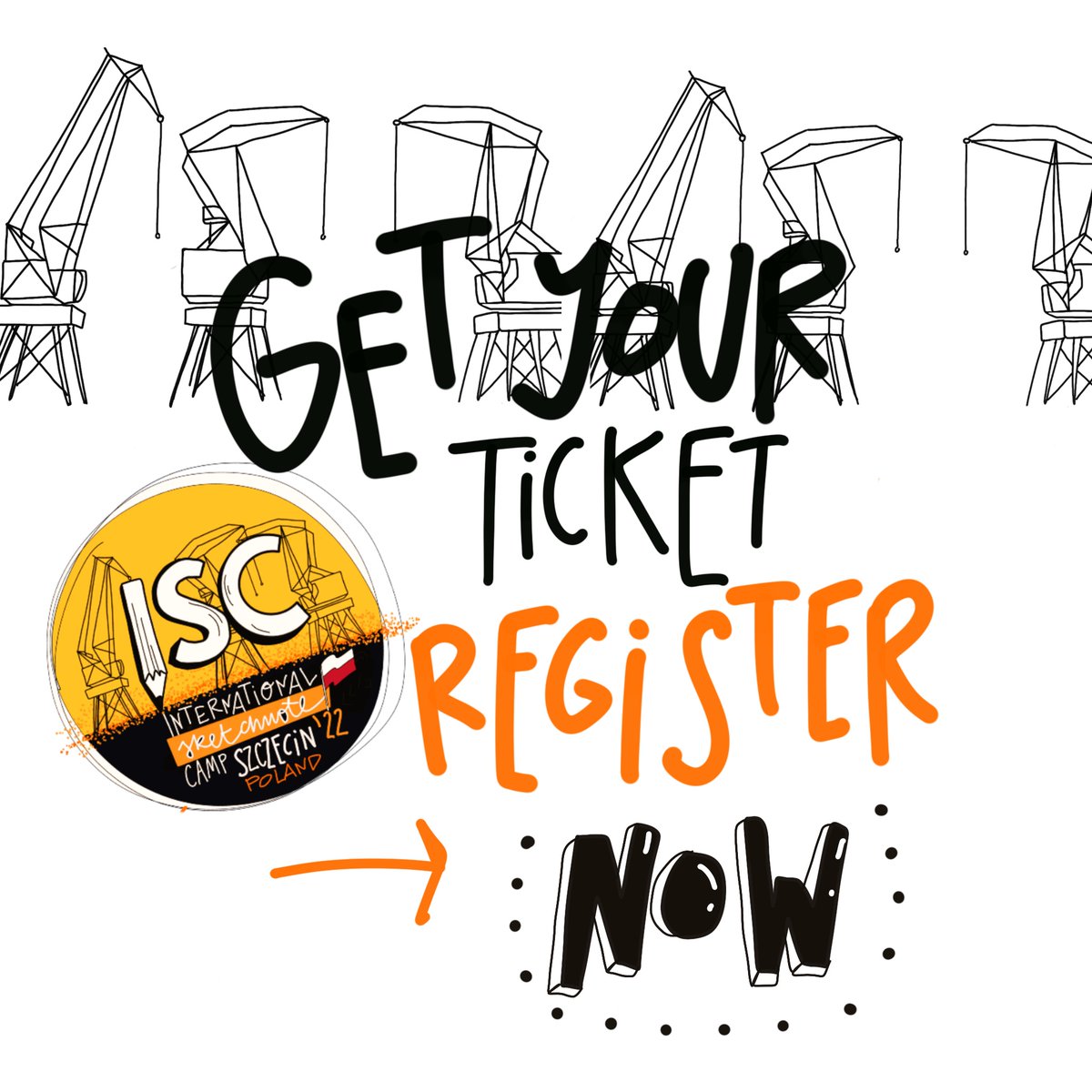 #ISC22PL - Registration is open now😁! Grab your Early Bird ticket and join us in Szczecin (9th-11th of September)! Link pretix.eu/zpsb/ISC22PL/. Will you participate? Let us know in comments🧡 @AniaStaskiewicz, @agata_baj , Ela, Maja and @MrChrisJWilson #skechnoting #sketchnotes