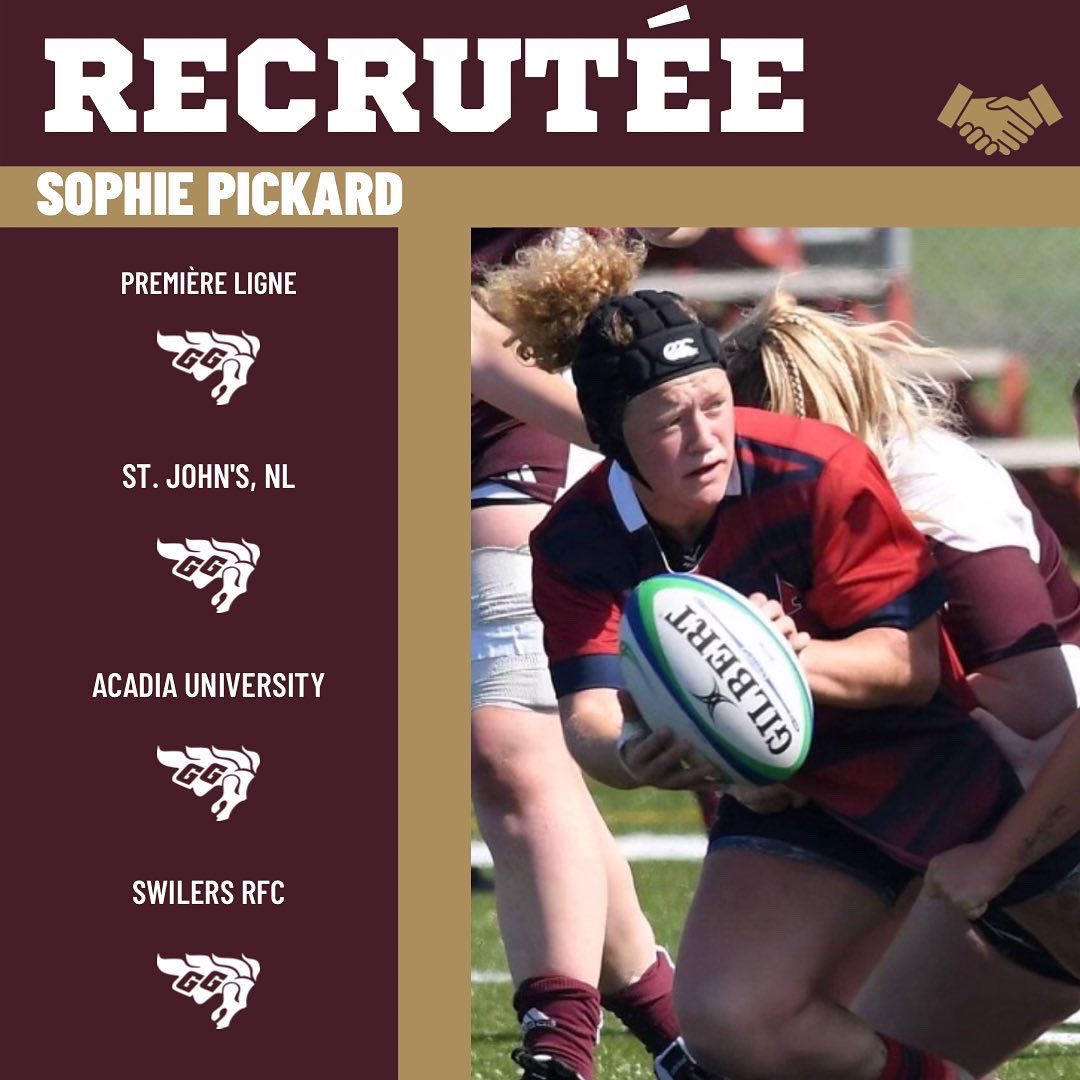 Gee-Gees Women’s Rugby is excited to announce the commitment of Sophie-Rose Pickard. Welcome to the family 🐴🤝

———

L’équipe Rugby Féminin est fière d’announcer l’engagement de Sophie-Rose Pickard. Bienvenue à la famille 🐴🤝