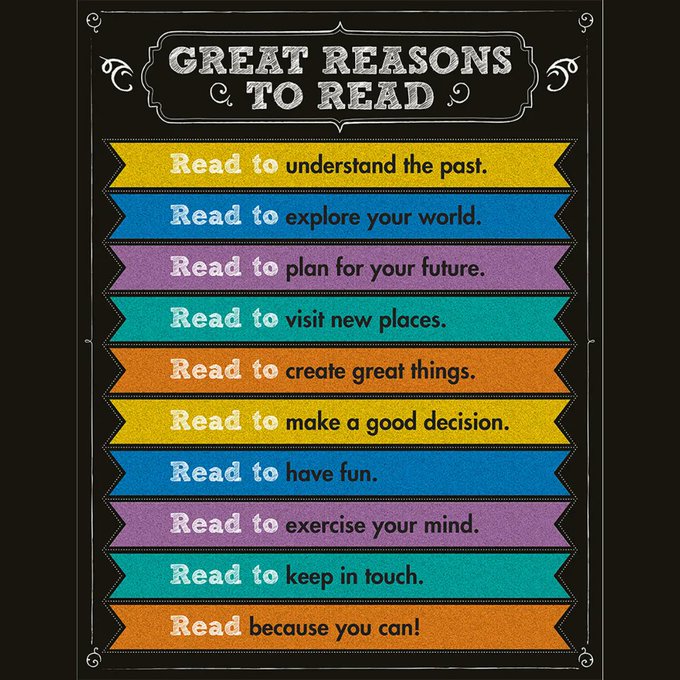 Alief_Libraries's tweet photo. There are bunches of great reasons to read! Thanks @MackinLibrary for reminding us of just a few. @AliefISD https://t.co/bRN7egwGpe