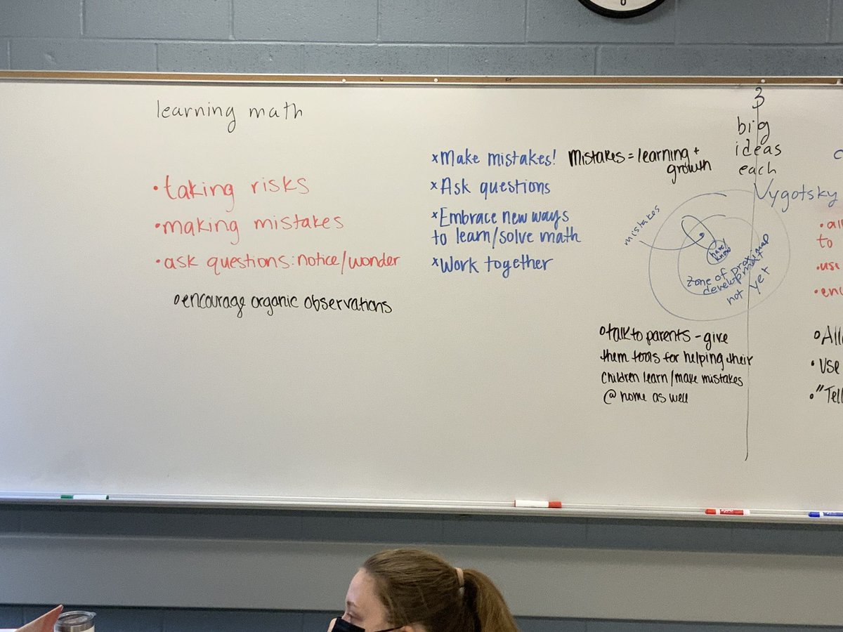 mathhombre's tweet image. #mtechat reflection days for elementary math teacher courses (two sections)