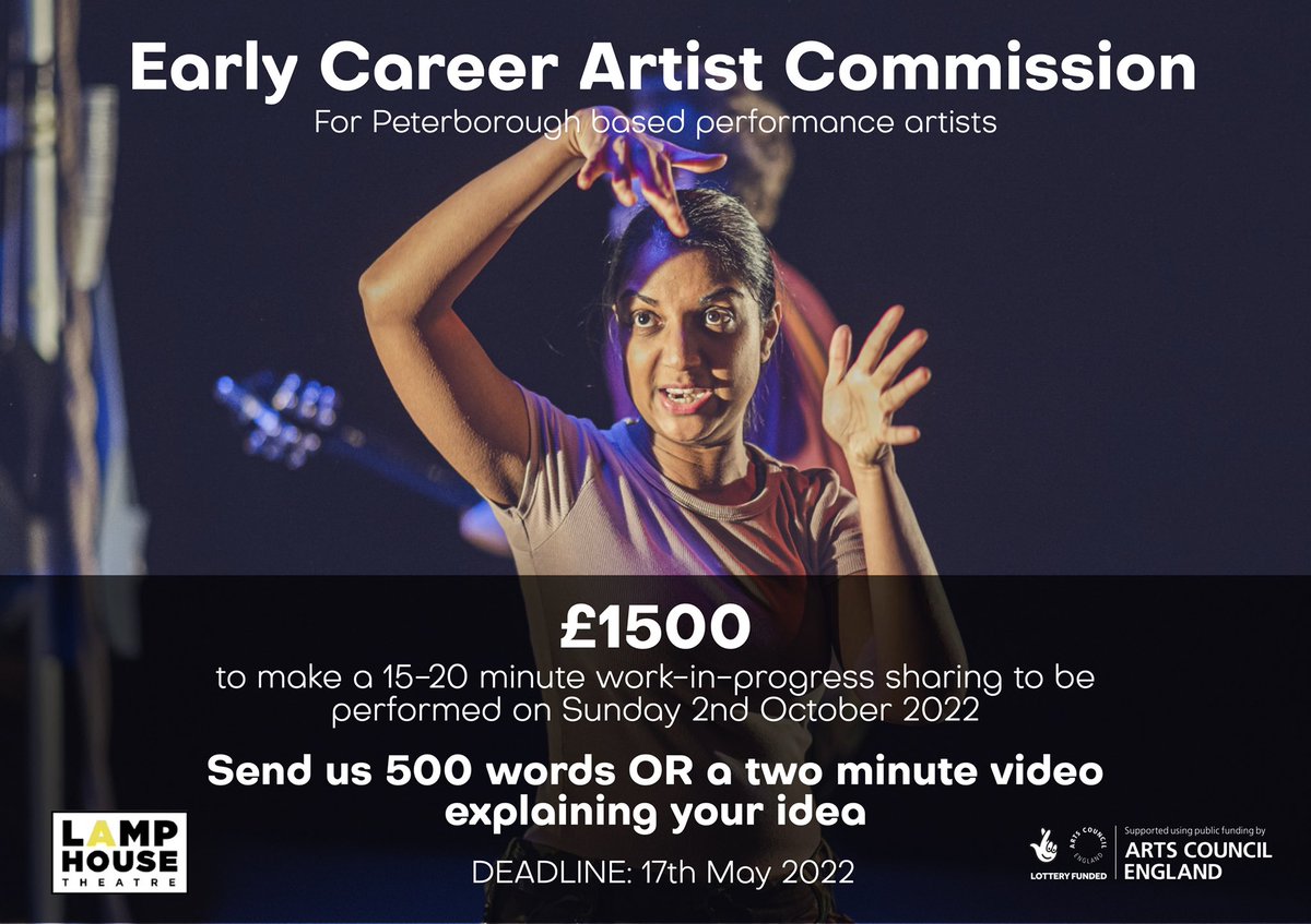 LamphouseTheatr's tweet image. Based in Peterborough? Want to make your first professional piece of theatre?

Apply today to be part of SWITCH festival! Receive a £1500 commission plus mentorship and a performance opportunity.

Find out more at lamphousetheatre.co.uk/switch or apply now to tom@lamphousetheatre.co.uk
