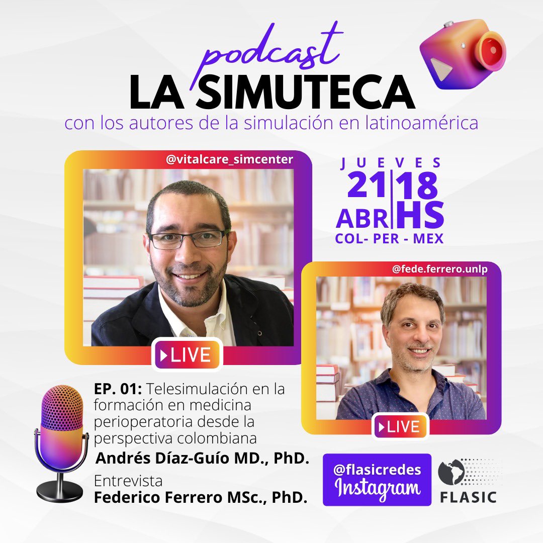 Nueva sección de <a href="/flasicredes/">FLASIC</a>, se busca comunicar los aspectos destacados de los artículos publicados en la Revista Latinoamericana de Simulación Clínica conversando directamente con los autores. En vivo por Instagram.