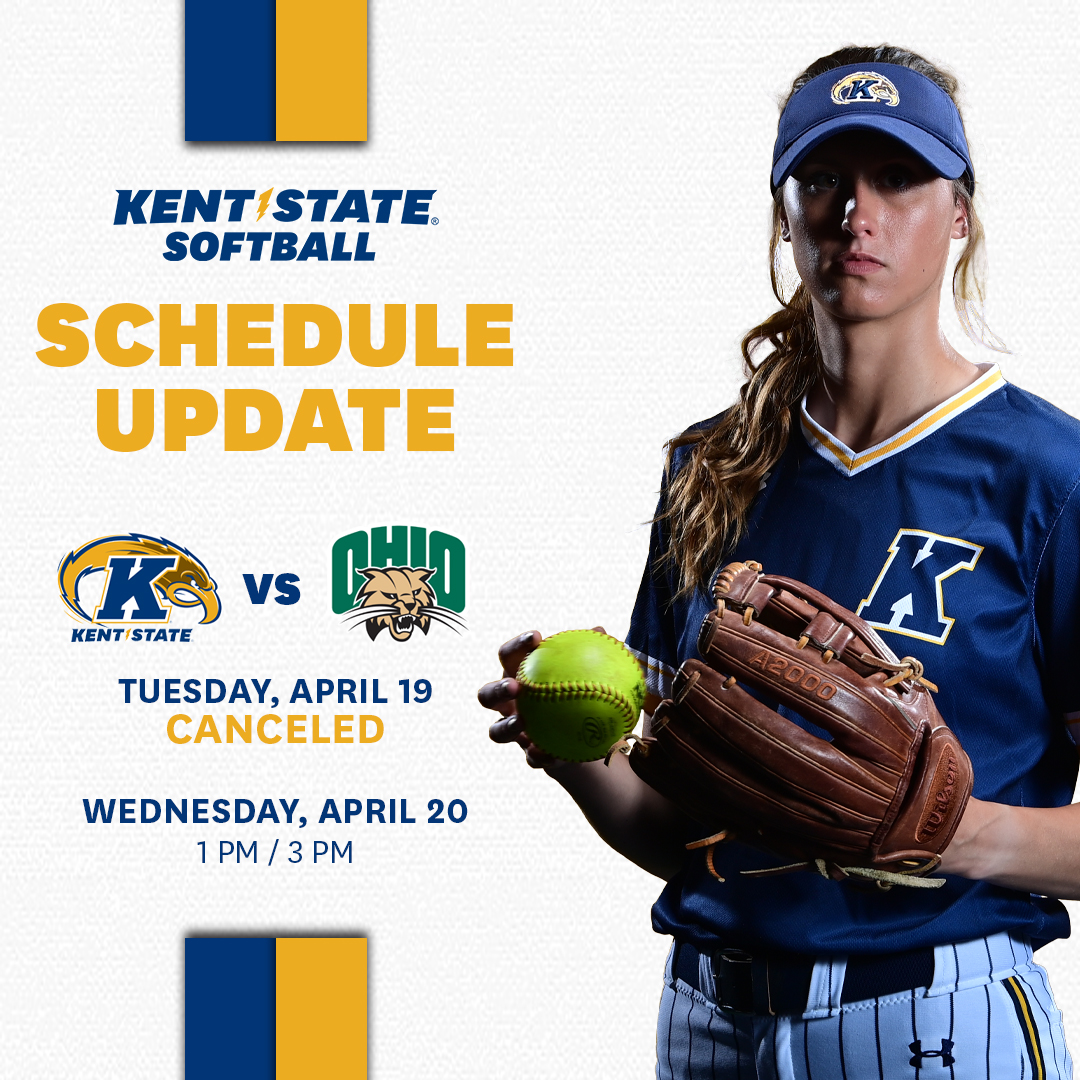KentStSoftball's tweet photo. 🚨 𝐒𝐂𝐇𝐄𝐃𝐔𝐋𝐄 𝐔𝐏𝐃𝐀𝐓𝐄 🚨

Today's series opener vs. Ohio has been 𝘾𝘼𝙉𝘾𝙀𝙇𝙀𝘿 due to inclement weather. Tomorrow's 1 p.m. doubleheader is still a go!

#GoFlashes⚡️ https://t.co/WgD7MUTpBz