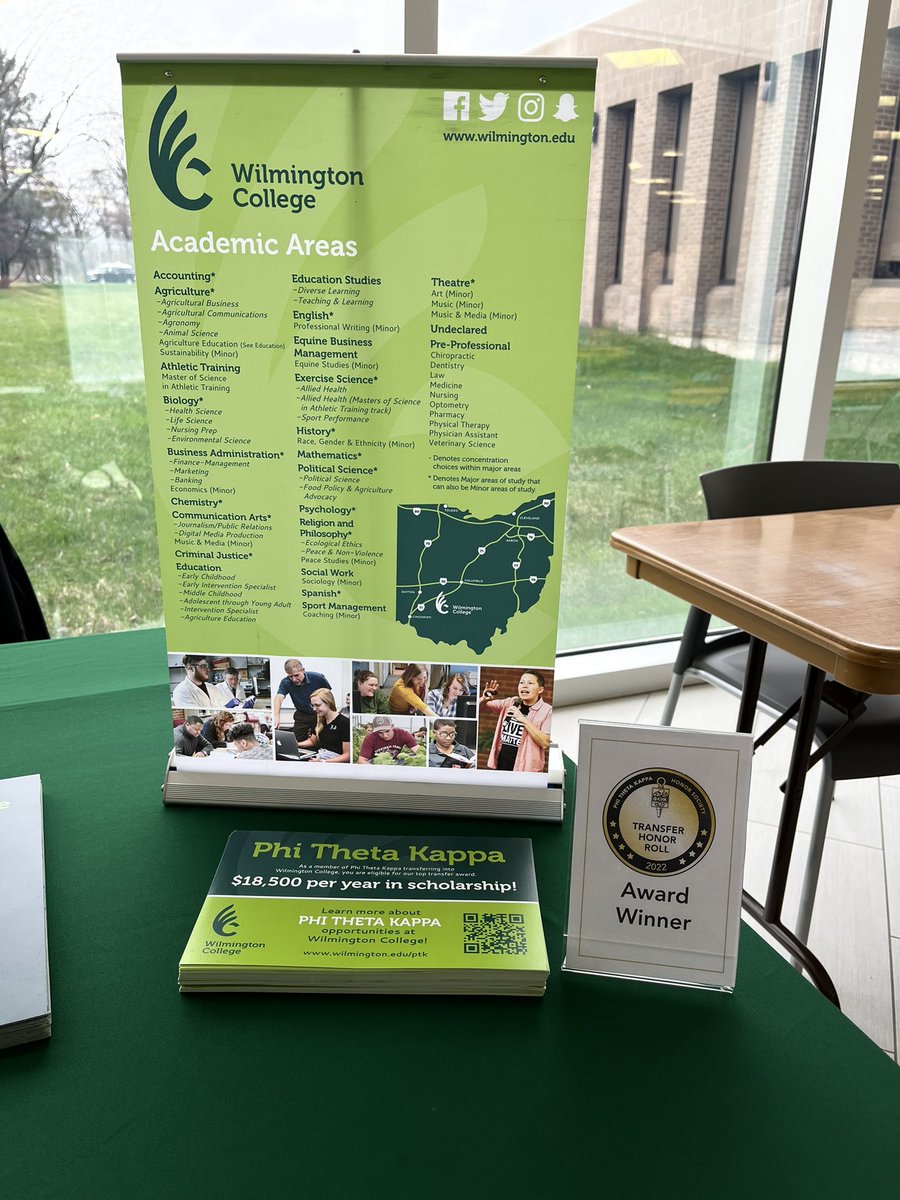 Wilmington College is here today <a href="/clarkstate/">Clark State College</a> for their Spring Fling and Grad Fair. Excited to talk to students about their next step in the college process. Stop by our table and hear how easy the Transfer process is at WC! <a href="/WilmingtonColl/">Wilmington College (OH)</a> #WCTransfer #WeAreDubC #PTK