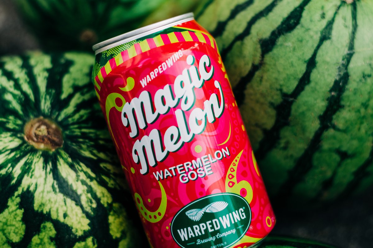 WarpedWing's tweet photo. Are you ready to take an offbeat path into a funky place of #sweet, #sour &amp; salty? Join us Thurs 4/21, for the return of your fave #WatermelonGose - #MagicMelon! #Ontap &amp; 6pk cans to go 🍺🍉

11a #Springboro
4p #Dayton &amp; #Mason

4.7% ABV
11 IBU
$10.99 6pk

https://t.co/y7RzrRB3oC https://t.co/Ir9BcJK1nD