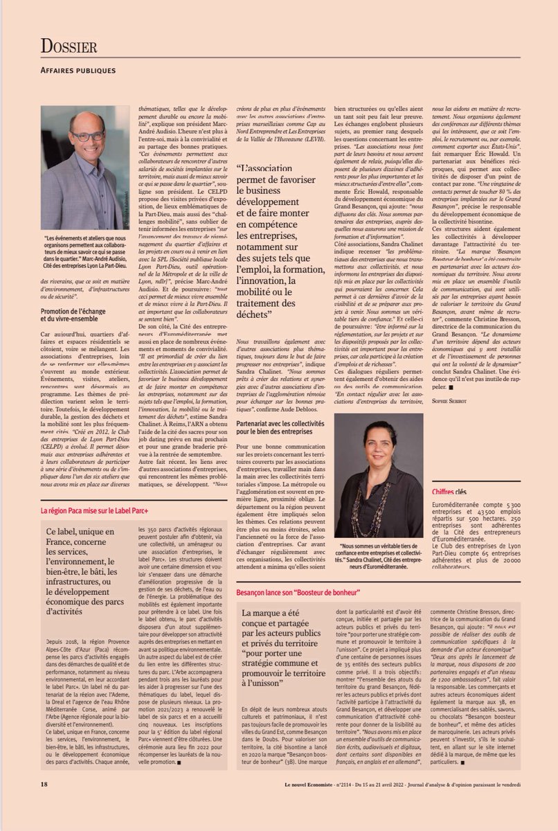 [PRESSE] 🔍📄 On parle de nous dans Le nouvel Economiste! 
A lire 👇
<a href="/Euromed_MRS/">Euroméditerranée</a>  <a href="/AMPMetropole/">Métropole Aix-Marseille-Provence</a>  <a href="/departement13/">Département des Bouches-du-Rhône</a>  <a href="/CCI_AMP/">CCIAixMarseilleProvence</a> 
#entreprises #marseille #territoire #reseau #euromediterranee #entrepreneurs