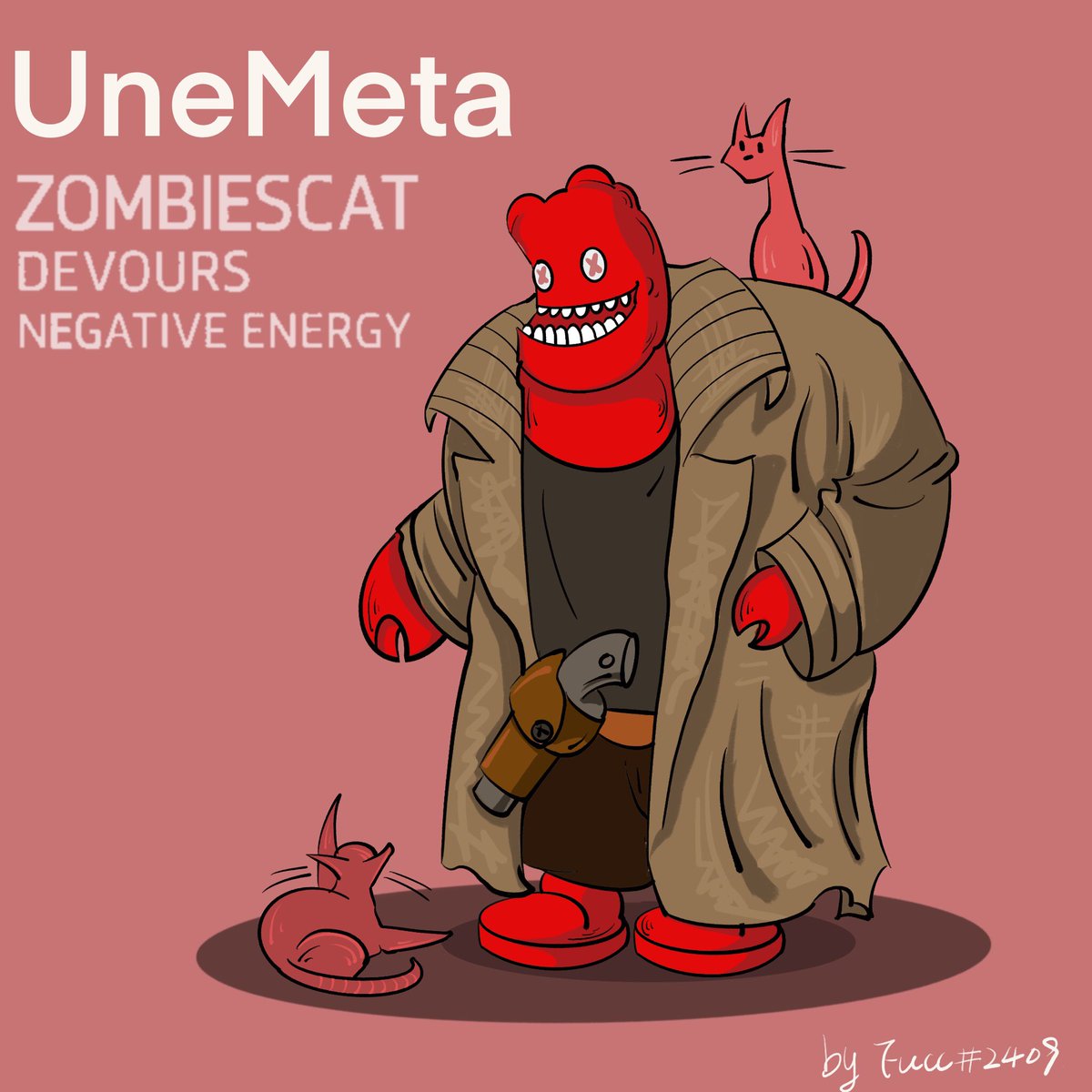 fackeeee's tweet photo. @UNE_METAVERSE @UNE_REWARDS @YuhiChen 
魔鬼猫打手化成猫奴！🤔 https://t.co/DceiueVuXX
